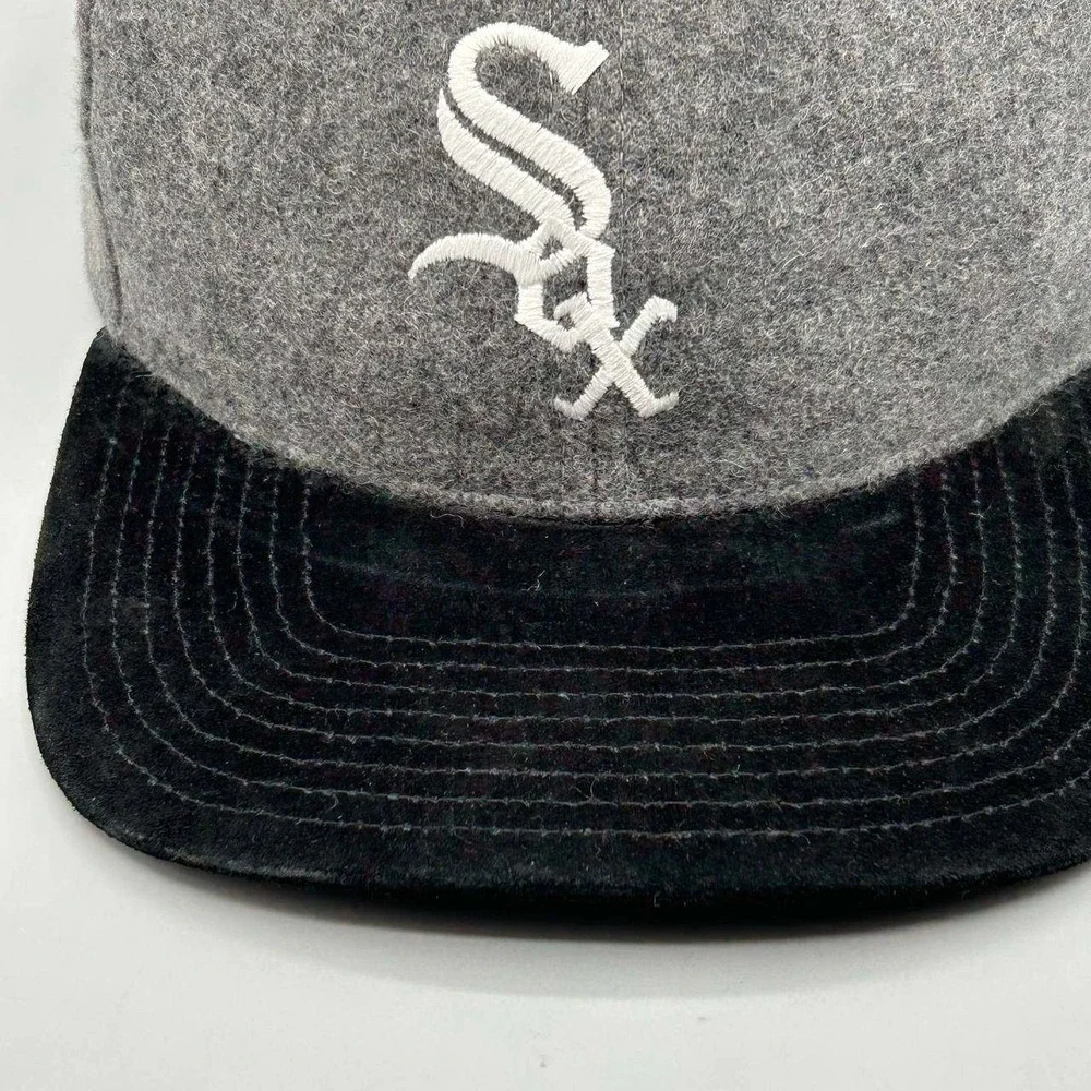 Vintage Chicago White Sox Hat Men Wool Suede Twins Enterprise Strap Back Cap New